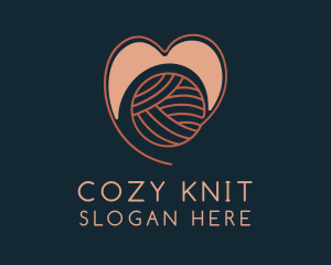 Knitting Yarn Heart  logo