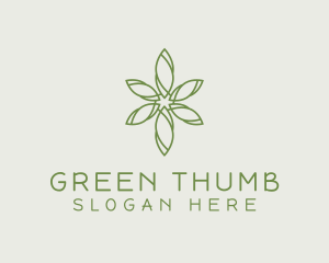 Green Garden Flower  logo design