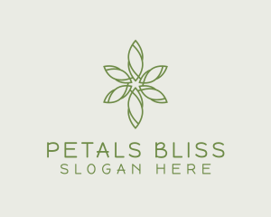 Green Garden Flower  logo design