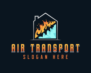 Fire Cooling Hvac logo design