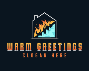 Fire Cooling Hvac logo design