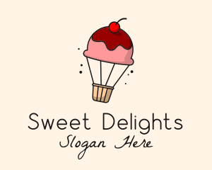 Cupcake Hot Air Balloon  logo