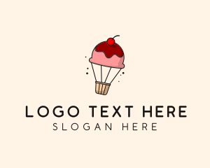 Cupcake Hot Air Balloon  logo