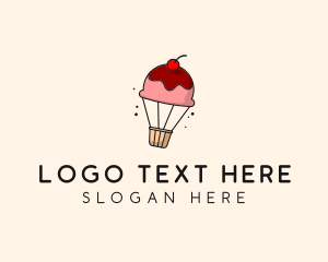 Cupcake Hot Air Balloon  Logo