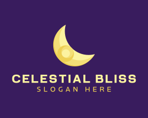 Bright Crescent Moon logo design