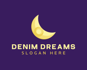 Bright Crescent Moon logo design