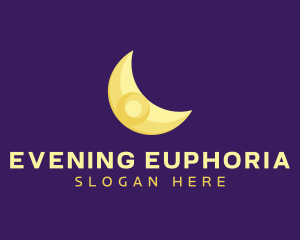 Bright Crescent Moon logo design