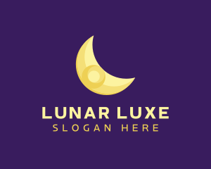 Bright Crescent Moon logo design