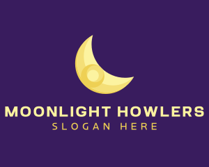 Bright Crescent Moon logo design