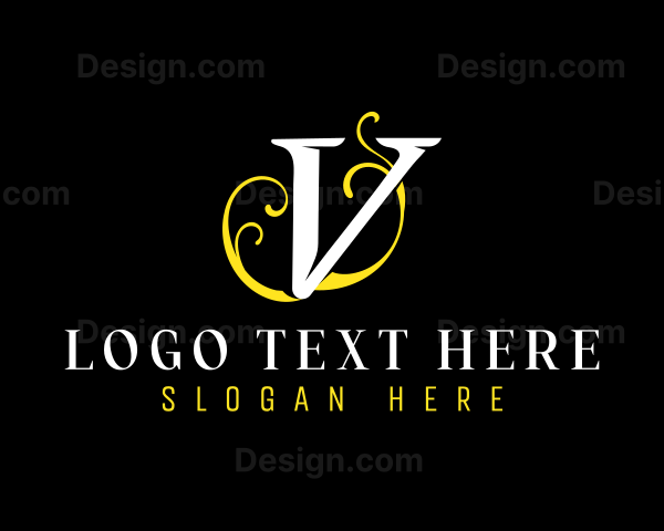 Letter V Fashion Brand Logo