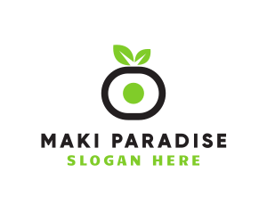 Vegan Maki Leaf logo design