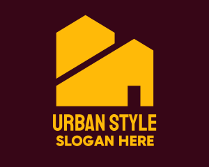 Yellow Real Estate Houses Logo