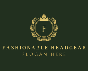 Royal Shield Wreath Boutique logo design