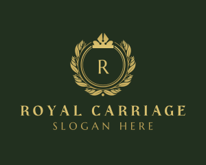 Royal Shield Wreath Boutique logo design