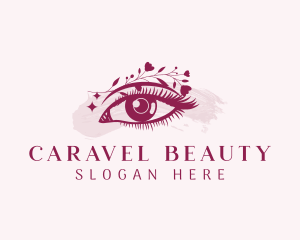 Eye Beauty Floral logo design