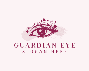 Eye Beauty Floral logo design