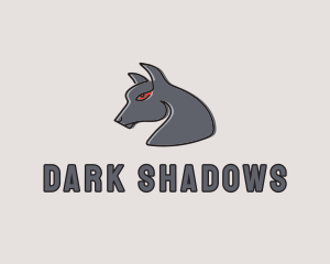 Dark Scary Wolf logo design