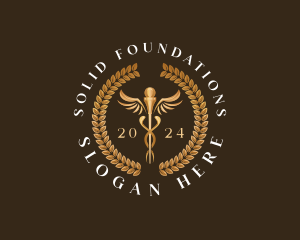 Medical Caduceus Health Logo