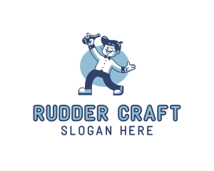 Retro Bartender Pub logo design