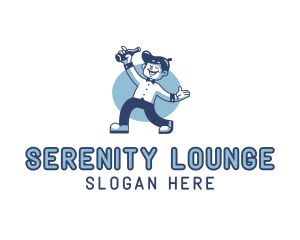 Retro Bartender Pub logo design