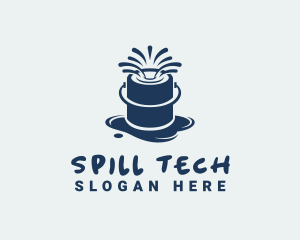 Blue Paint Droplet Painting logo design