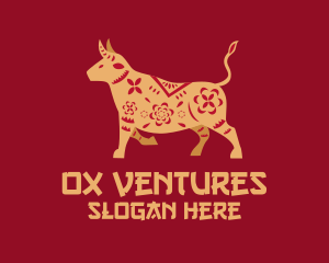 Decorative Ox Zodiac logo