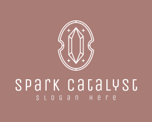 Sparkly Crystal Emblem logo design