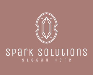 Sparkly Crystal Emblem logo design