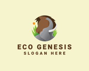 Elephant & Horse Wildlife logo design