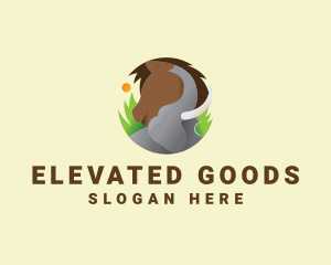 Elephant & Horse Wildlife logo design