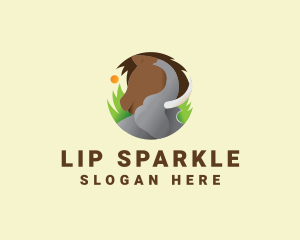 Elephant & Horse Wildlife logo design