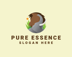 Elephant & Horse Wildlife logo design