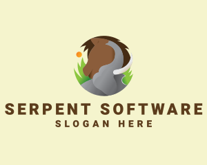 Elephant & Horse Wildlife logo design