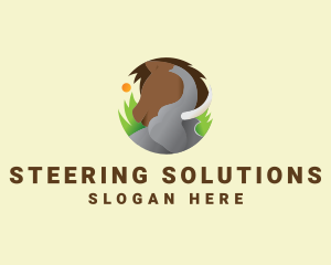 Elephant & Horse Wildlife logo design