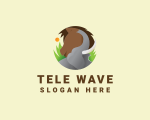 Elephant & Horse Wildlife logo design