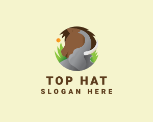 Elephant & Horse Wildlife logo design