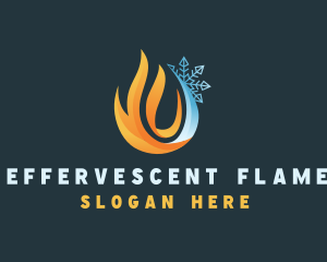 Industrial Snowflake Fire logo design