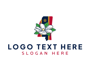 Mississippi Magnolia Flower logo