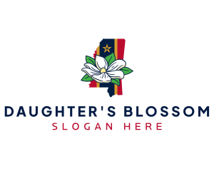 Mississippi Magnolia Flower logo design