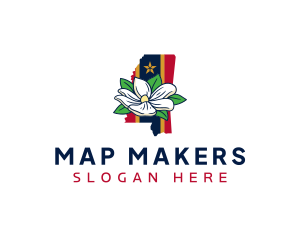 Mississippi Magnolia Flower logo design