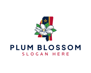 Mississippi Magnolia Flower logo design