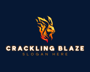 Blazing Fire Rabbit logo design