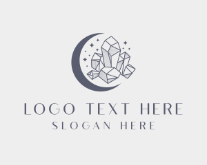 Moon Crystal Gemstone logo