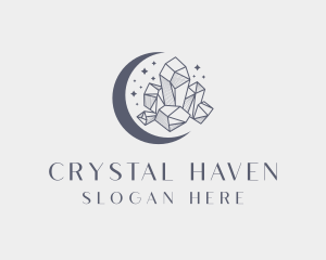 Moon Crystal Gemstone logo