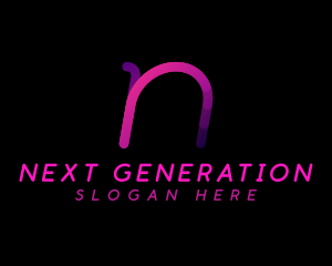 Gradient Studio Letter N logo design