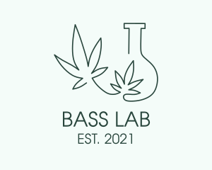 Green Laboratory Weed  logo design