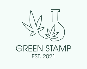 Green Laboratory Weed  logo design