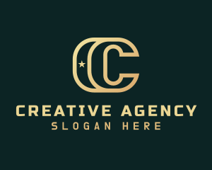 Golden Agency Letter C logo