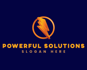 Lightning Bolt Power logo design