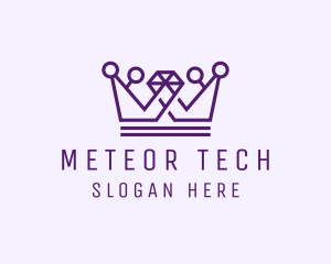 Diamond Tech Crown logo design